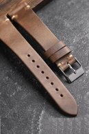 Leather Watchbands Natural Soft Wrap Handmade Leather Straps 18mm 20mm 22mm Vintage Men's Bracelet