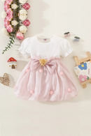 Baby Girl Dress Summer Bear Bubble Sleeves Baby Dresses Cute Fluffy Beach Princess Style Girls Clothing