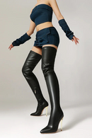 Boot Tube Height Pointed High Metal Thin Heel Tight Elastic Boot Breathable Inner Zipper Slip On Boot