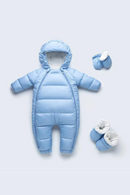 Kids Hooded Down Romper Warm Fleece Lining Outerwear Winter Overalls Children Clothing Kids Snowsuit Infant Baby Jumpsuit
