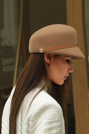 Wool duckbill hat for children autumn and winter newsboy hat retro versatile equestrian hat beanie hat