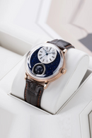 Men Retro Rose Gold Mechanical Automatic Watch Starry Sky Design 24-Hour Display Leather Strap Miyota Movement SCM-S