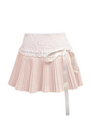 Women's Patchwork Lace Skirt Vintage Mini Skirt Elegant Skirts Clothes Summer