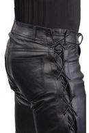 Men's Matte Motorcycle Leather Pants Low Waist Faux Trousers