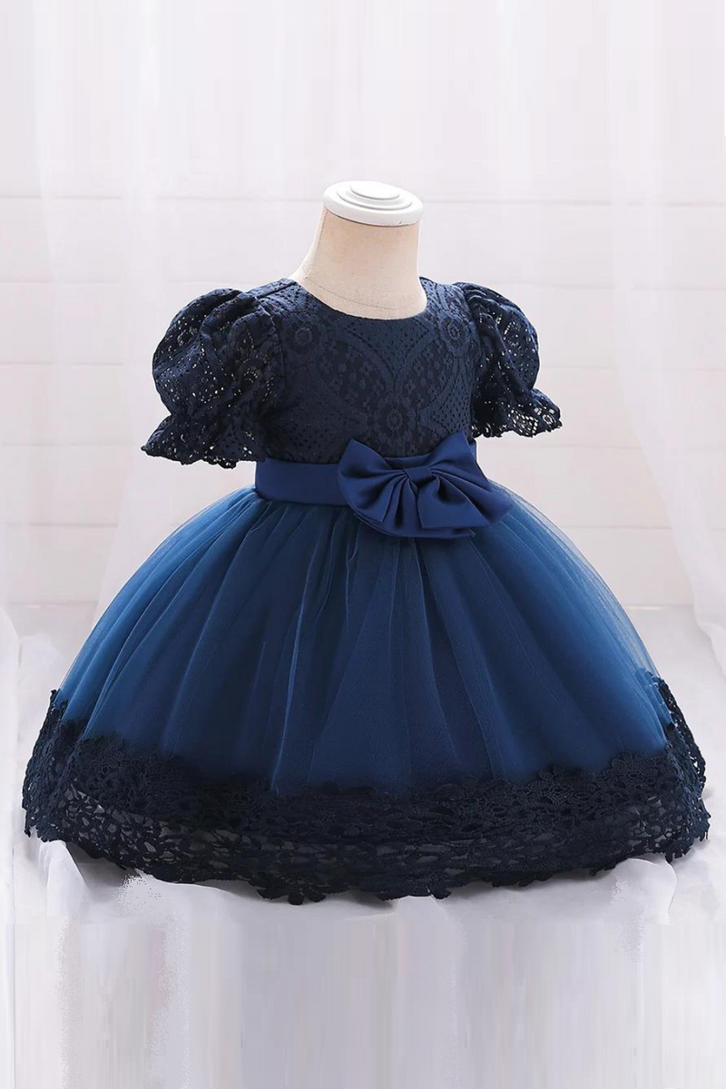 Toddler Baby Girls Party Dresses Bow Birthday Evening Flower Princess Prom Gown Kids Dress for Girls Wedding Clothes