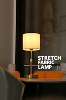 Table Lamp Copper White Linen Fabric USB Touch Cordless Dimmer Reading Table Light