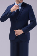 Men Suit Set Male Groom Suit Lapel Slimming Single Breasted Suit  Fine Stitching