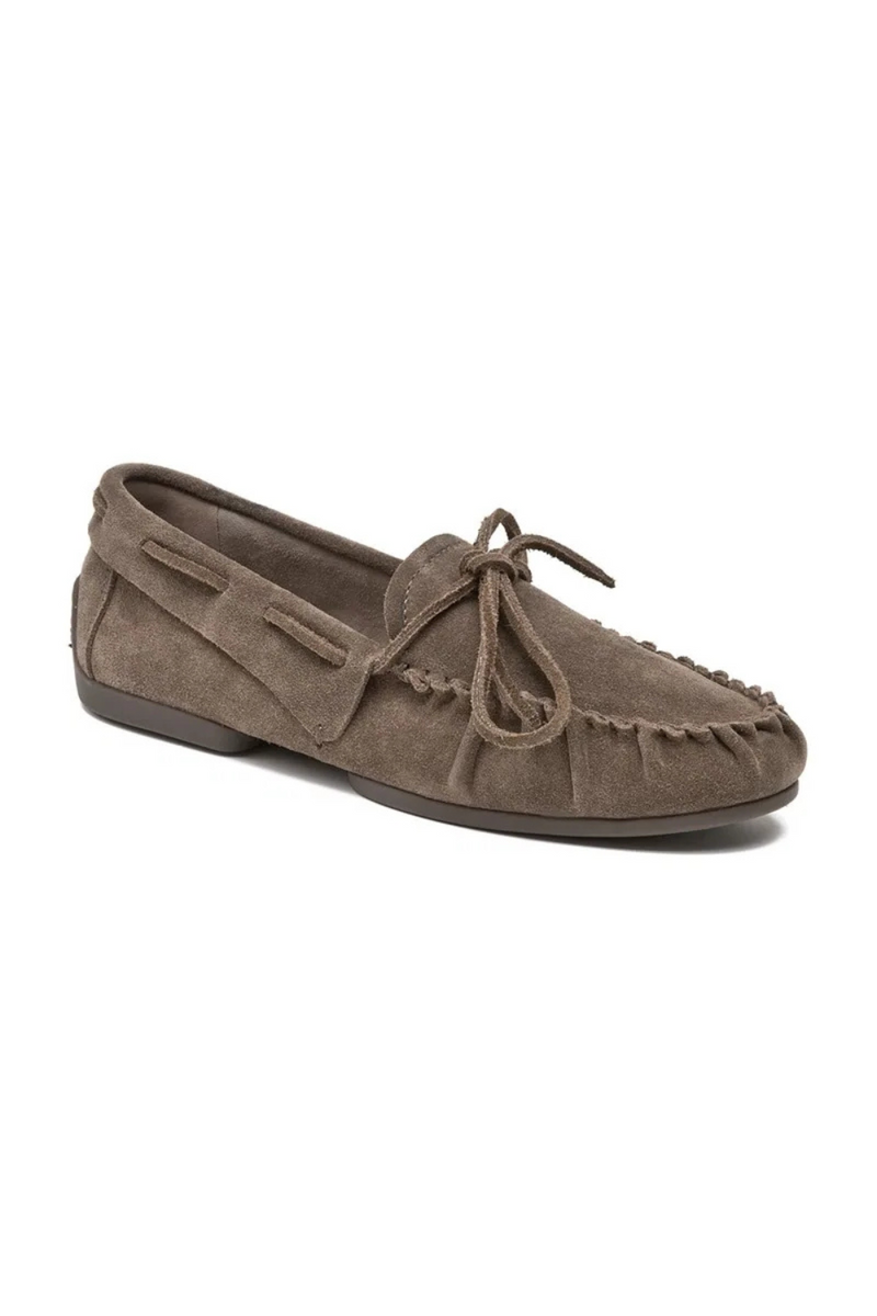 Women Loafers British Style Genuine Leather Shoes Women Flat Slip-on Moccasins For Women