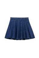 Women Casual Pleated Denim Mini Skirt Female Back Zipper Jeans