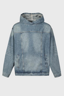 Men's Autumn Winter Tide Washing Vintage Hooded Denim Jackets Long Sleeve Women's High Street Hip Hop