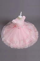 Flower Girls Lace Bridesmaid Dress Kids Princess Wedding Prom Pageant Birthday Party Tulle Dresses