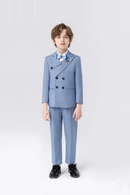Child Spring Autumn Formal Suit Set Boy Piano Host Wedding Party Photography Costume Kids Blazer Vest Pants Bowtie