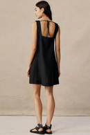 Linen Dresses For Women Vintage Sleeveless Back Bandage Summer Dress Birthday Party Mini Dress Beach Sundress