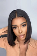 Straight Bob Wig Human Hair Pre Plucked Lace Closure Wig Bob Human Hair Wigs
