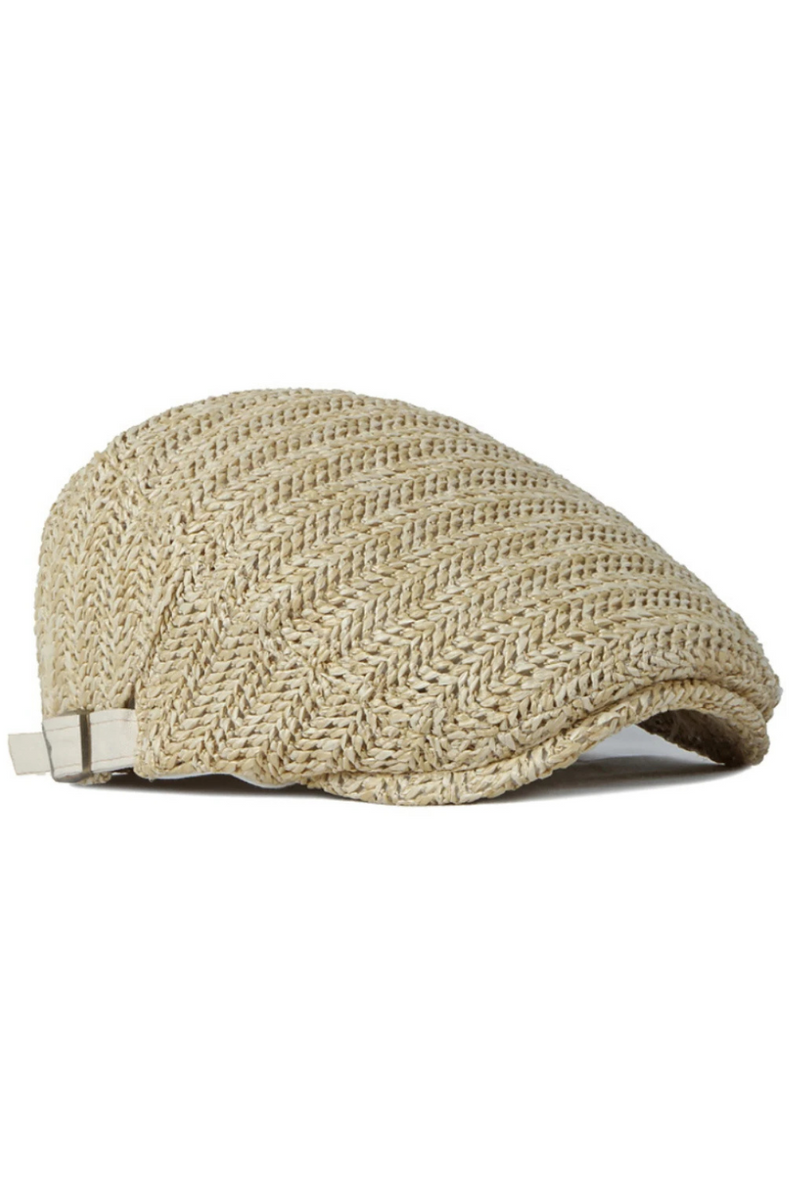 Berets Breathable Straw Spring Summer Sun Hat Beret Hat Adjust Ivy Flat Cap Unisex Beret Cap
