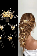 Crystal Luxury Hair Sweet Romantic Women Bride Wedding Accessories Jewelry Hair Clip Hair Comb Set