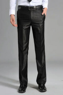 Formal Pants Men Spring Thin Autumn Thick Black Grey Stretch Trousers