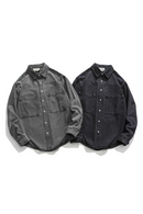 Spring and Autumn American Men Shirt Streetwear Retro Comfortable Breathable