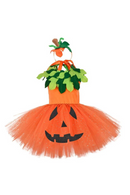 Halloween Child Cartoon Pumpkin Cosplay Costume Girls Set Kids Birthday Party Christmas Fancy Dresses