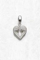 925 Sterling Silver Angel Wings Heart Charm Pendants Gift For Jewelry
