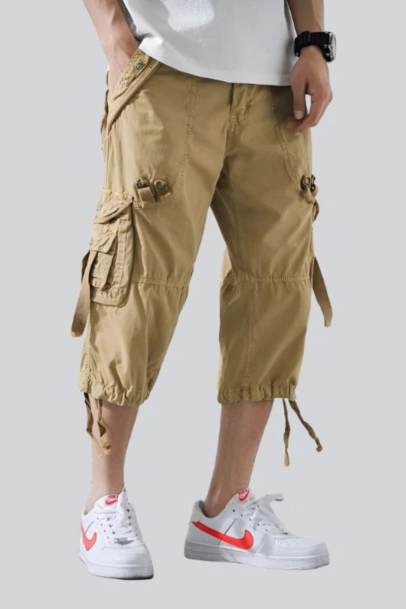 Men Summer Cargo Shorts Casual Cotton Capri Pants Military Tactical Joggers Short Pants Classic
