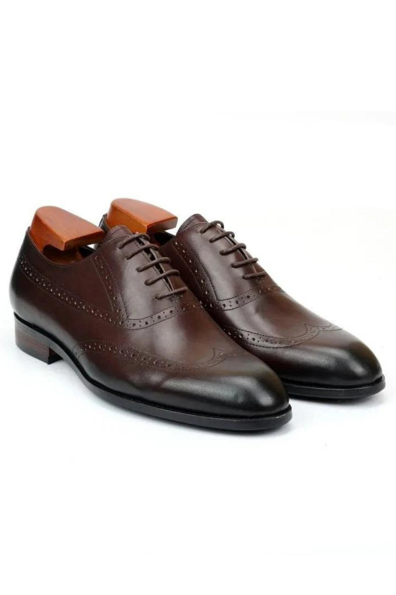 Brogue Oxford Men Dress Shoes Wedding Best Man Shoe Genuine Leather Handmade Designer Formal Shoes Men Original