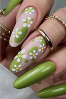 White Flowers Nail Stickers Summer Small Daisy Floral Leaves 3D French Line Nail Art Decorations Self-Adhesive Slider Manicure