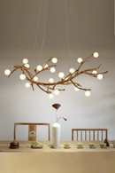 Nordic Retro LED Chandelier For Living Bedroom Tree Branch Art Ceiling Pendant Lights Brown Antique Hanging Lamp