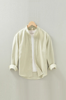 Men Casual Shirt for Men Cotton Solid Shirts Man Tops