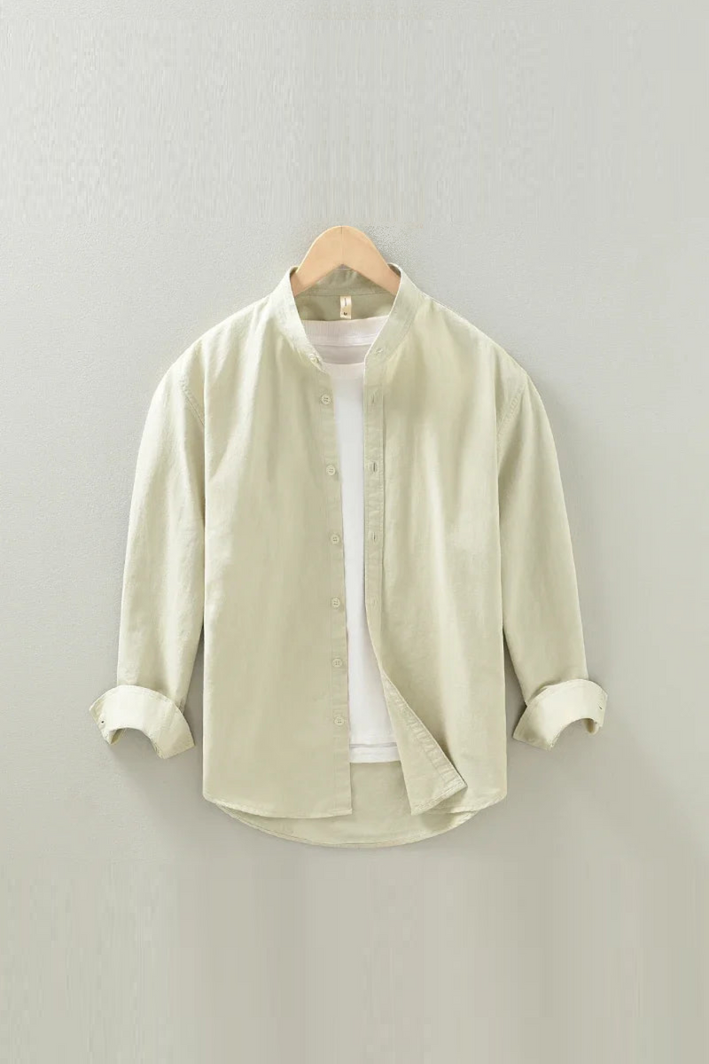 Men Casual Shirt for Men Cotton Solid Shirts Man Tops