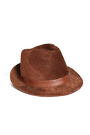 Men top hat made of genuine leather retro French spring and autumn