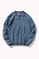 Autumn Winter Fall American Casual Hoodies for Men Heavy Washed Pullovers Knitted Loop Sweatshirt