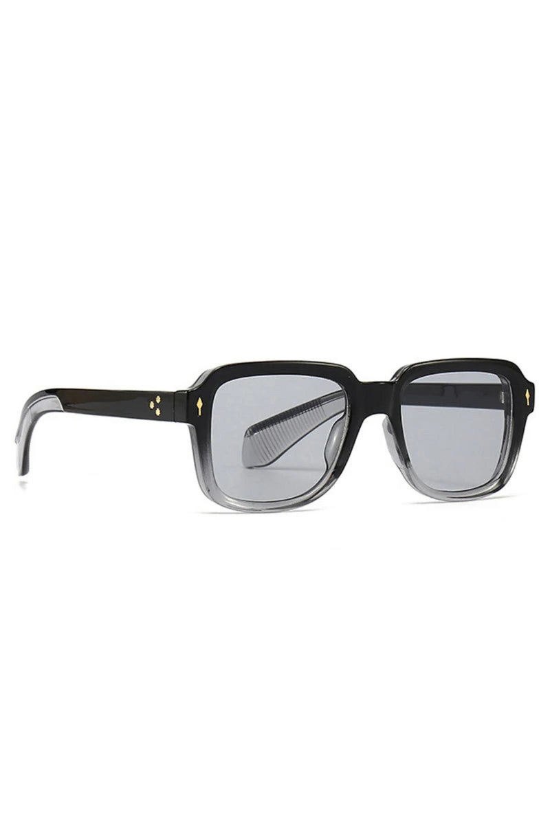 Sunglasses Women Square Gradient Shades UV400 Retro Rivets Men Sun Glasses