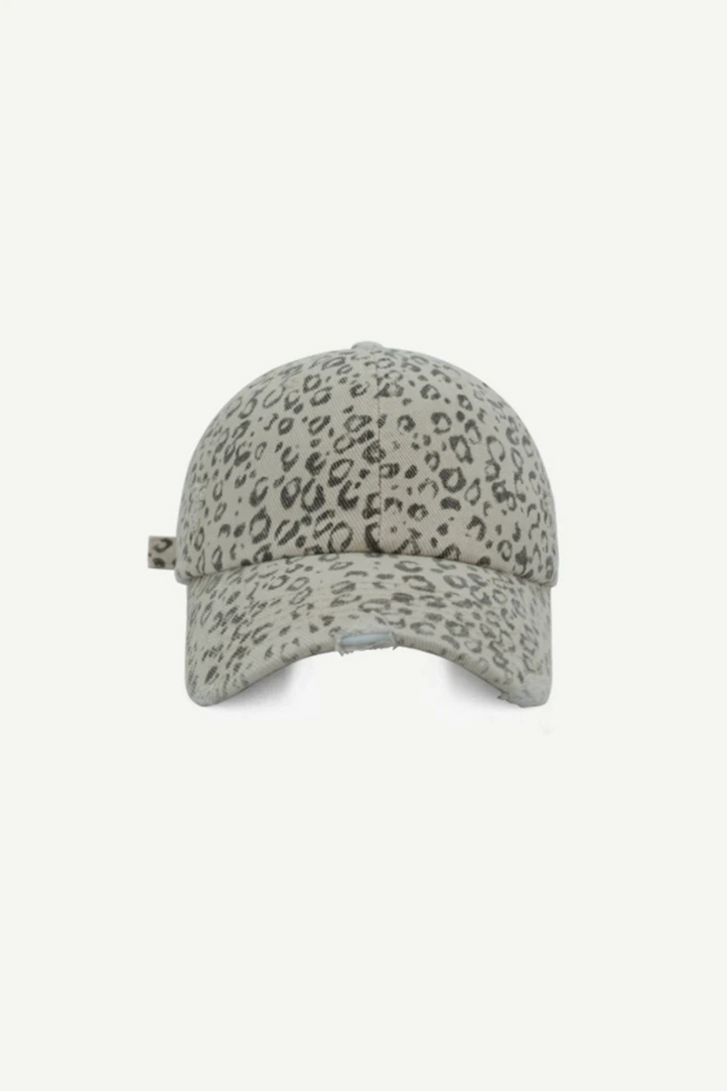 Leopard Baseball Caps Made Hole Washed Cap