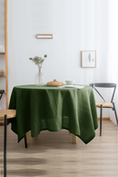 Stone washed Linen Solid Table Cove Natural Fabric Tablecloth for Kitchen Tabletop Decor