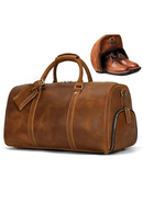 Leather Handbag For Men Genuine Leather Travel Duffle Travelling Male Shoulder Laptop Bags Real Luggage Bags