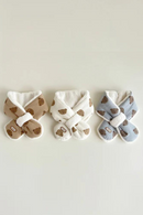 Kids Winter Warm Scarves Cartoon Bear Soft Plush Cross Scarf For Boy Girl Outdoor Neck Warm Kids Short Scarves Neckerchief