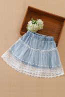 Kids Girls Princess Skirt Summer Children Mesh Denim Skirts Baby Girl Cute Clothing