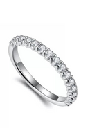 Sterling Silver Wedding Rings Set For Women Sparking Gemstone Diamonds Engagement Fine Jewelry