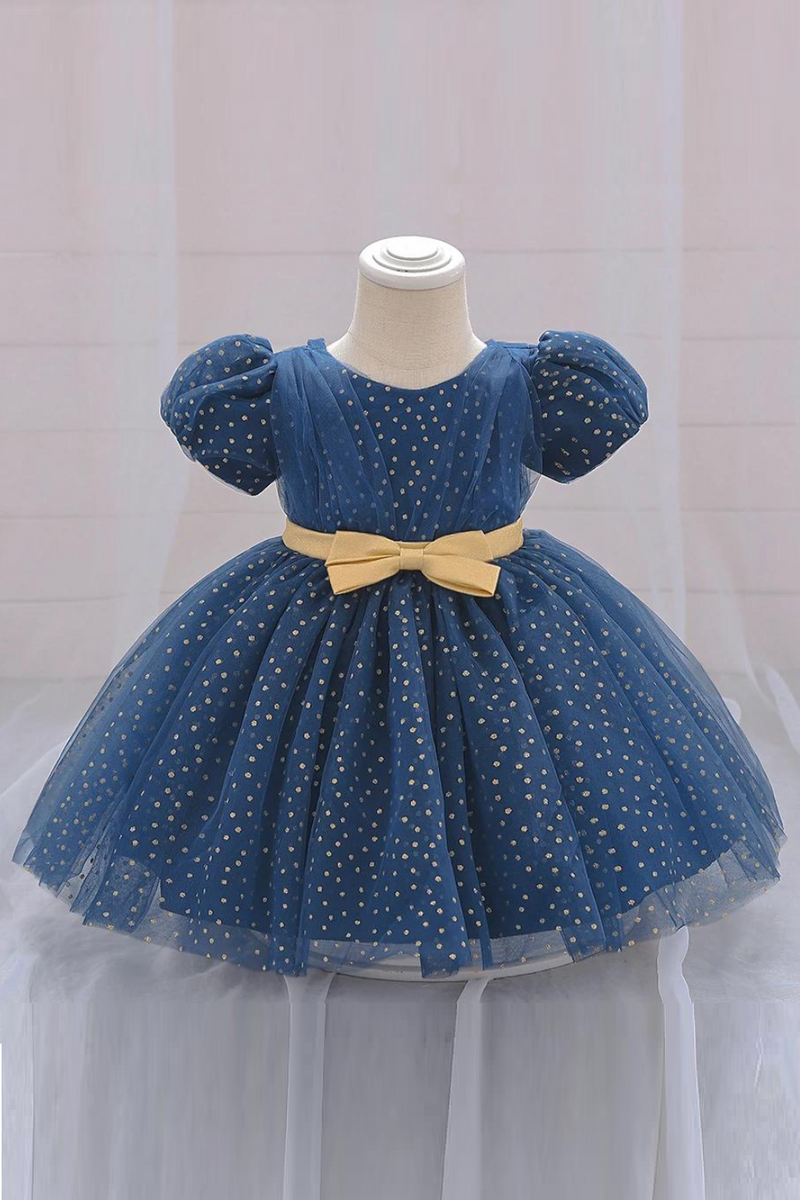 Toddler Girls Birthday Party Dresses Bow Baby Baptism Prom Gown Kids Wedding Elegant Princess Dress for Girls