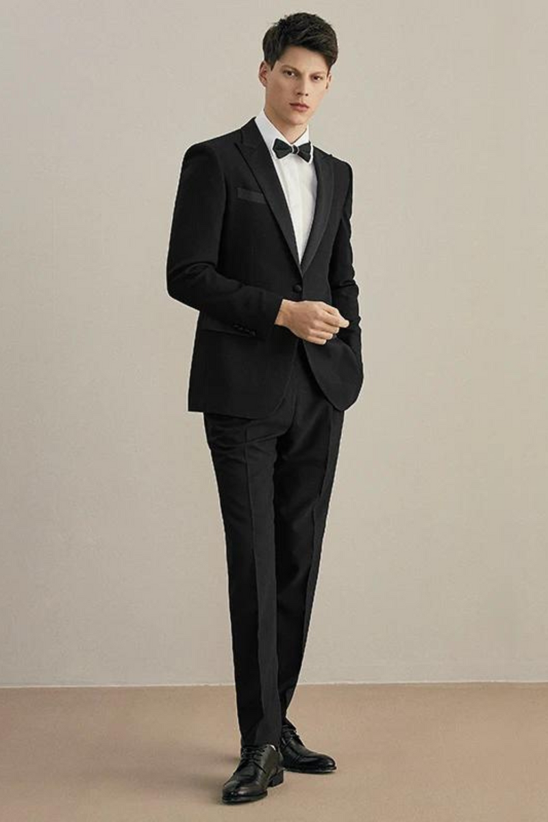 Wedding Suit For Men Groom Dress Formal Business Man Black Suits Set Blazer Vest Pant Slim Style