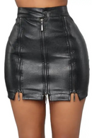 Leather Mini Skirt  Bodycon Summer  Short Leather Wrapped Skirt