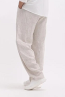 Men Casual Pants Linen Wide Trousers Male Loose Style Trend Stylish Classic
