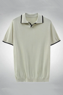 Summer Men Knitted Turn-Down Collar Polo Shirt Short Sleeve Pullover Streetwear Breathable Shirts Mens Clothes