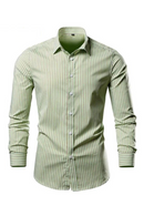 Men Designer Shirts Tees Striped Business Elastic Shirt Man