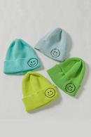 Wool Warm Hat Baby Mother Kid Knitted Hat Boy Girl Smile Embroidery Winter Crochet Beanie Child Knit Skullies