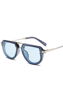 Retro Small Oval Luxury Sunglasses Rivets Blue Green Shades UV400 Trending Punk Sun Glasses