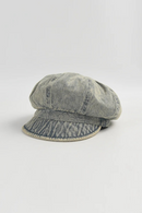 Autumn Washed Denim Hat for Women Retro Beret
