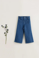 Girls Cotton Slim Jeans Flared Pants for Autumn French Series