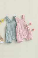 0-24M Lovely Baby Girls Boys Romper Shorts Sleeveless Suspenders Jumpsuits